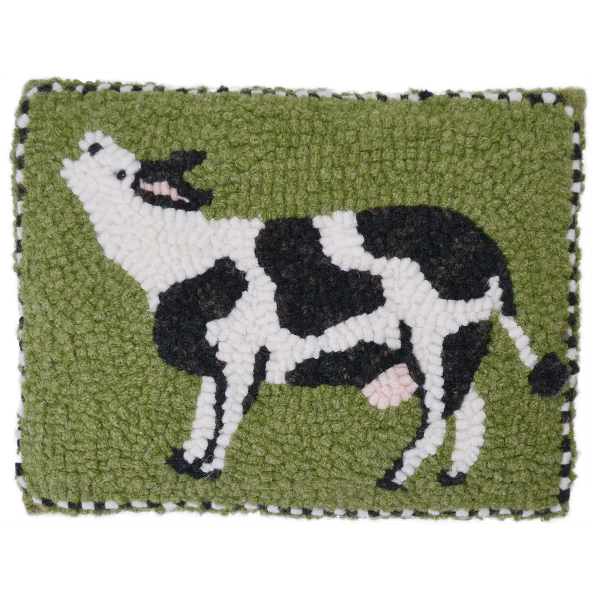 Lowing Cow Hooked Lilac Lemongrass Buckwheat Pillow