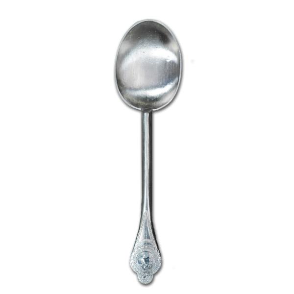 18th Century Hand-Molded Britannia Fruit Spoon