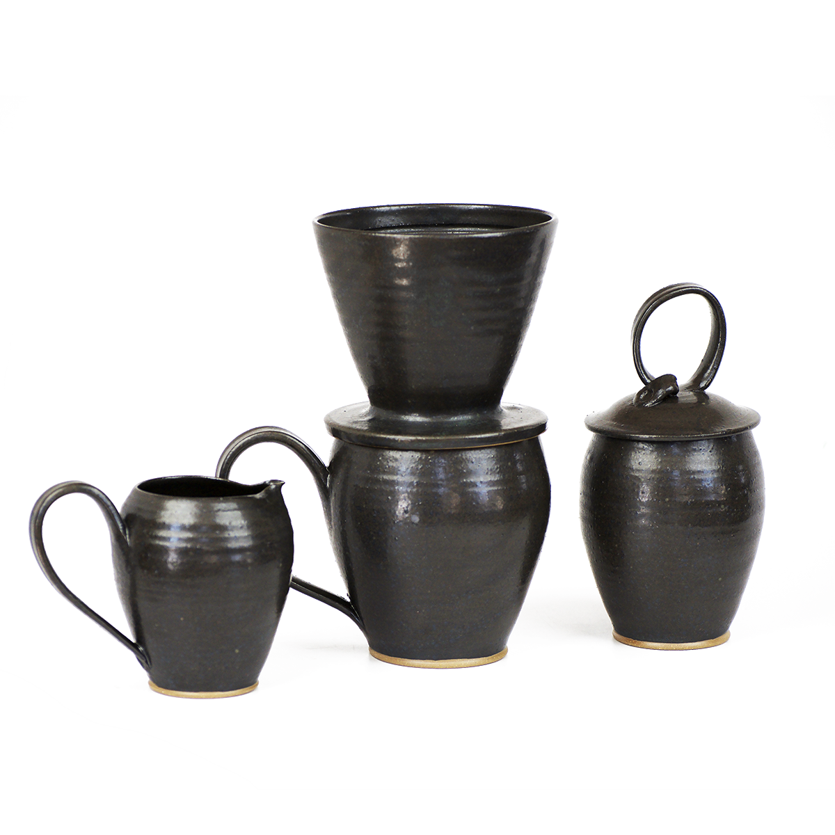 Pour-over with Black Ceramic Mug