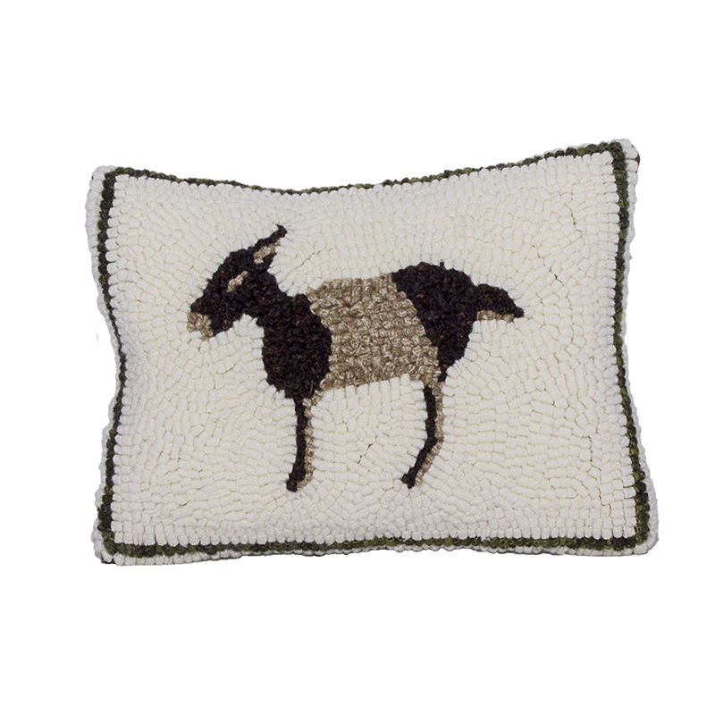 Goat Hooked Balsam Pillow
