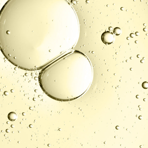 Up Close shot of bubbles formed in the Niacinamide ingredient swatch.