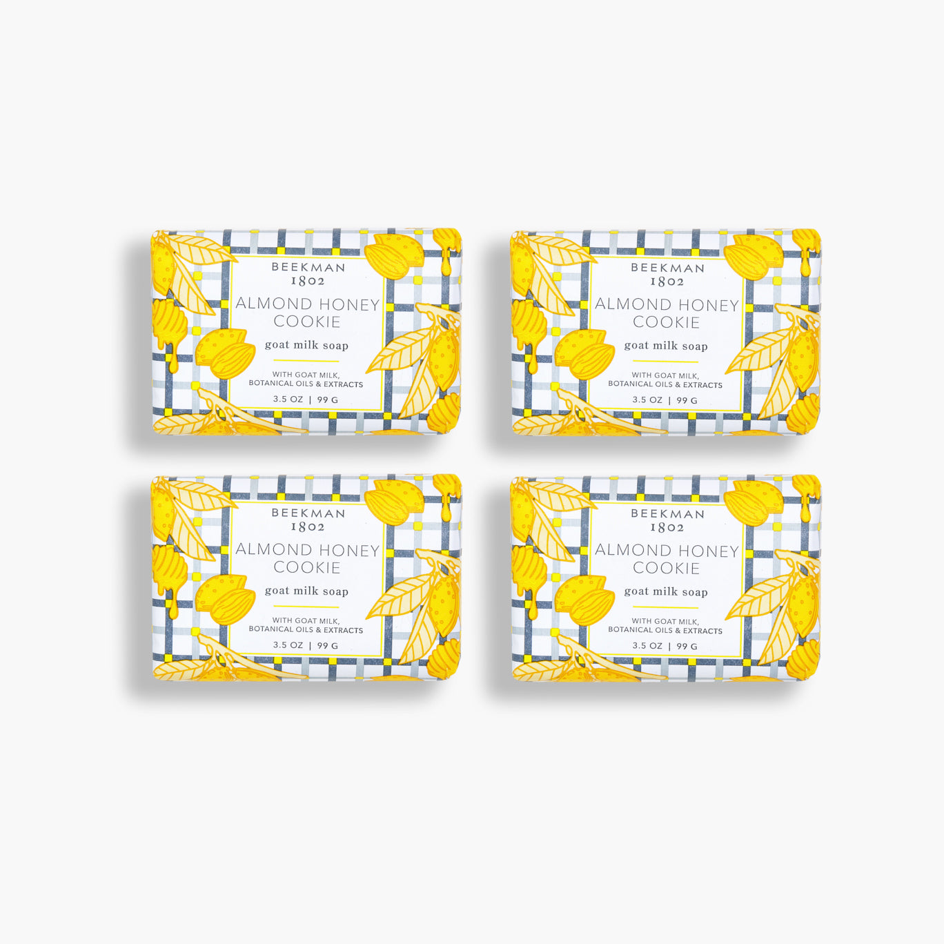 Almond Honey Cookie 4-Pack Palm-Sized Soap Set