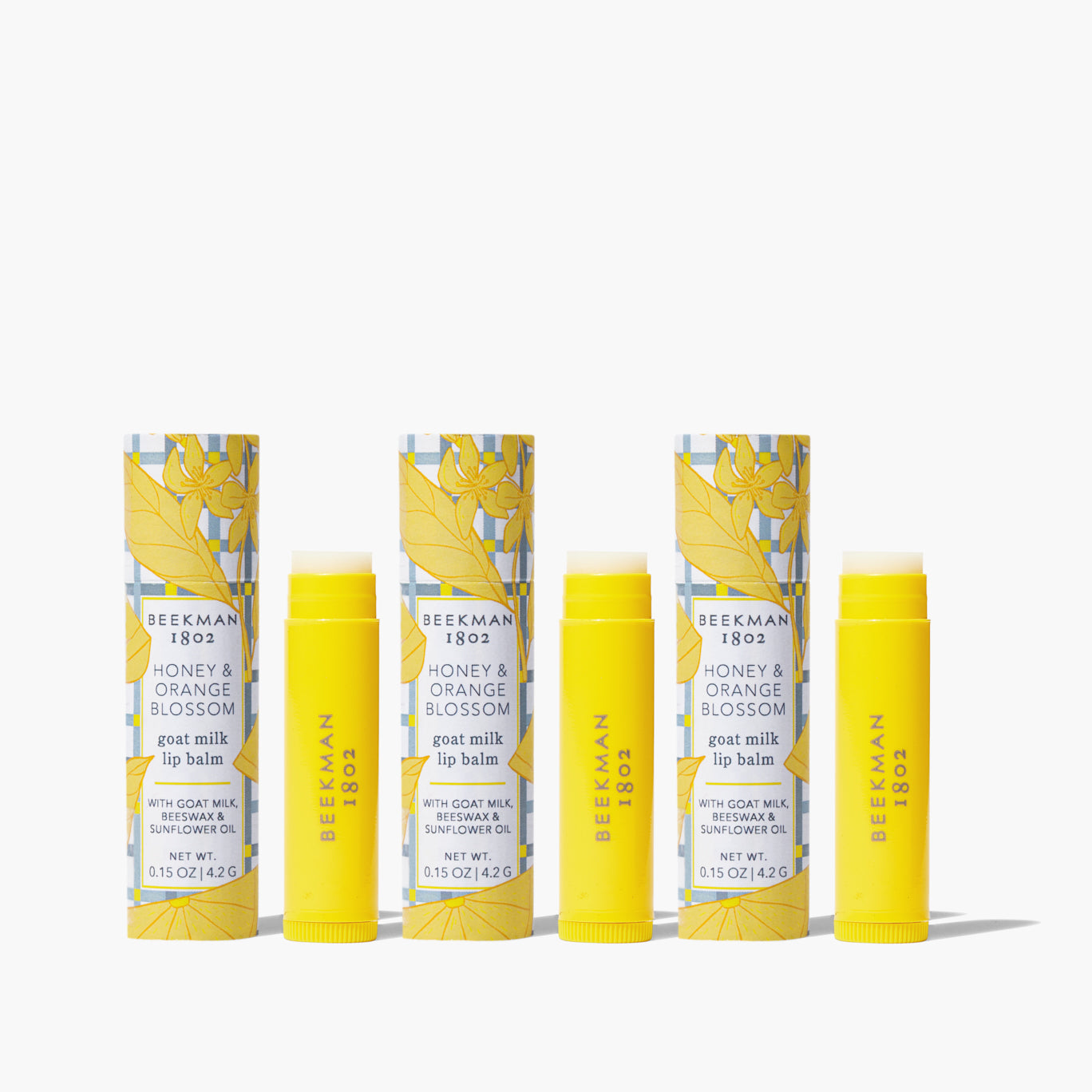 Honey & Orange Blossom Lip Balm Set of 3