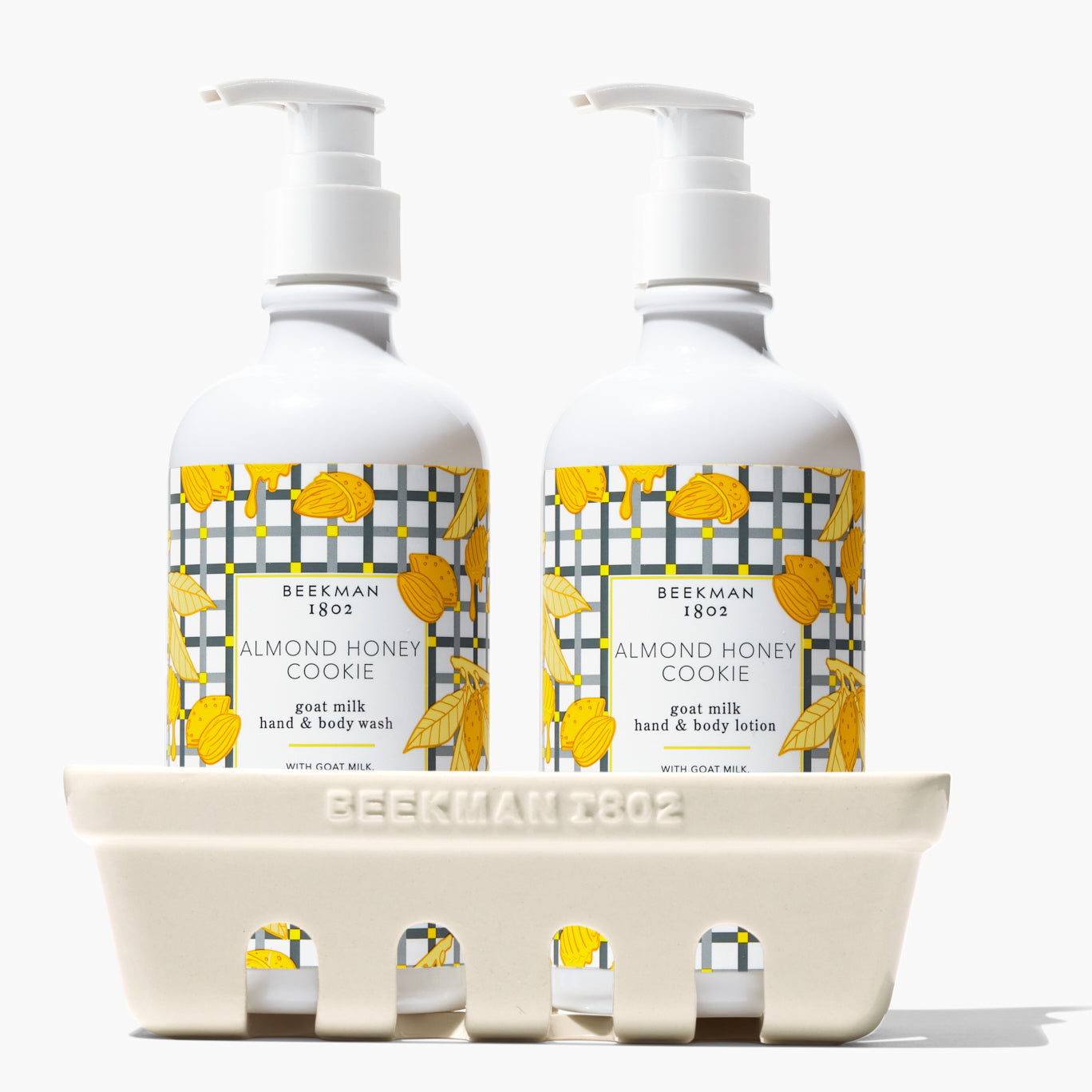 Almond Honey Cookie Hand & Body Wash and Lotion Caddy Set