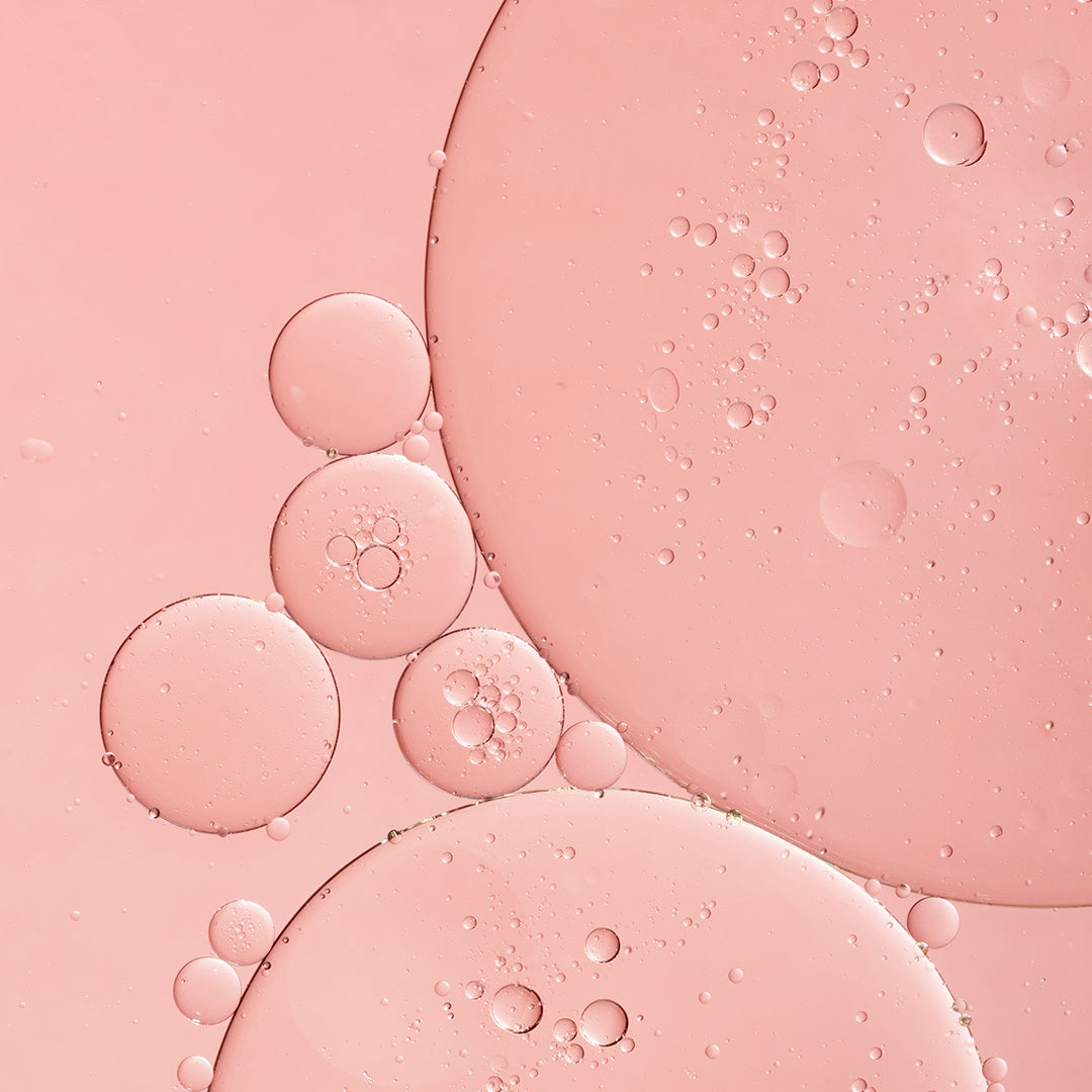 Up Close shot of bubbles formed in the PHA ingredient swatch.