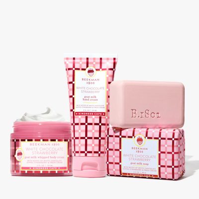 White Chocolate Strawberry Kindness Cafe Bodycare Trio