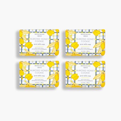 Almond Honey Cookie 4-Pack Palm-Sized Soap Set