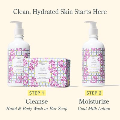 Lilac Dream Hand & Body Wash and Lotion Caddy Set